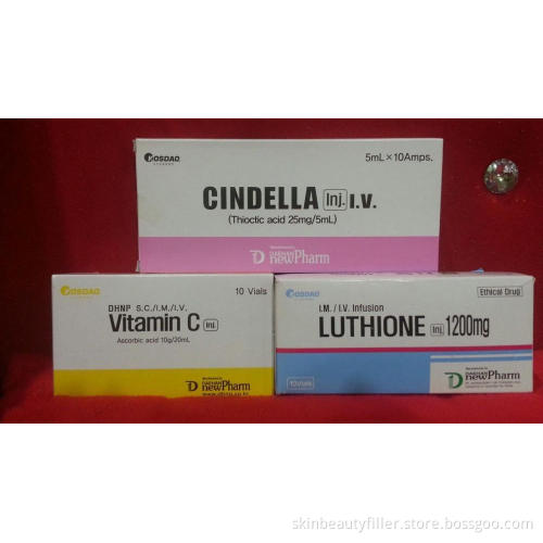 100% Authentic Korean Cinderella Glutathione for injection, vitamin c injection skin white